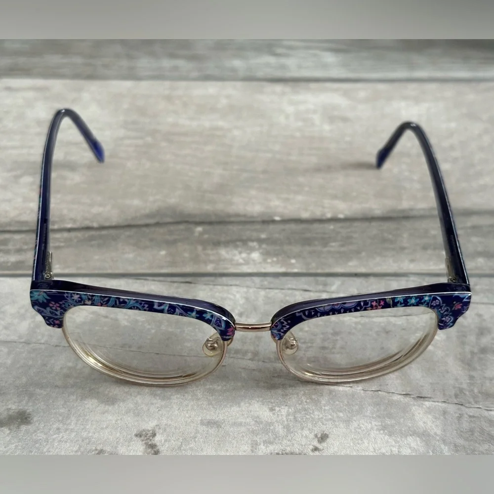 VERA BRADLEY LUNA FRENCH PAISLEY PURPLE GOLD 48-16-135 FLEX HINGE Child Frame